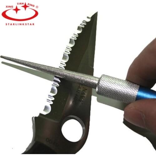 1pc Diamond embroidery Kitchen Sharpening Stone Diamond Multi-purpose Pen shape Knife Sharpener Grindstone Fishing Hook Sharpner