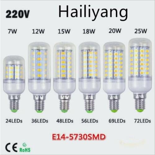 Christmas bombillas LED corn Bulb E27 SMD 5730 lamparas LED Light G9 24 36 48 56 69 72 96LED Lampada E14 LED Lamp E27 E14 220V