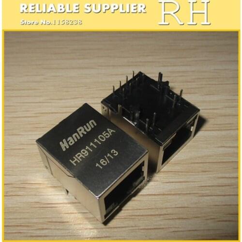 50PCS/lot HanRun HR911105A RJ45 LIGHT Network Transformers