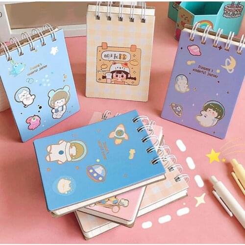 80Pages Diary Book Portable Compact Paper Vertical Hollow Coil Notebook for Personal Use
