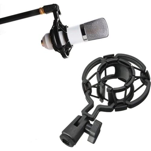 Universal Professional Condenser Microphone Mic Shock Mount Holder Studio Recording Bracket For Large Diaphram Mic Clip Black