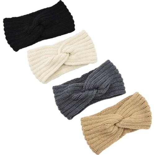 Spring Warm Headband Woolen Knitting Headbands Wool Knitted Elastic Headband Head Wrap Girls Bohemian Hairband Accessories