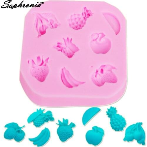 10PCS/SET Pineapple banana strawberry fruit composition cooking a variety of decorative DIY tools fondant tool M279