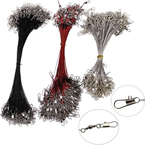 15cm/20cm/25cm Anti Bite Steel Fishing Line Steel Wire Leader Lead Core Leash Fishing Wire High Quality Fishing Accesssories