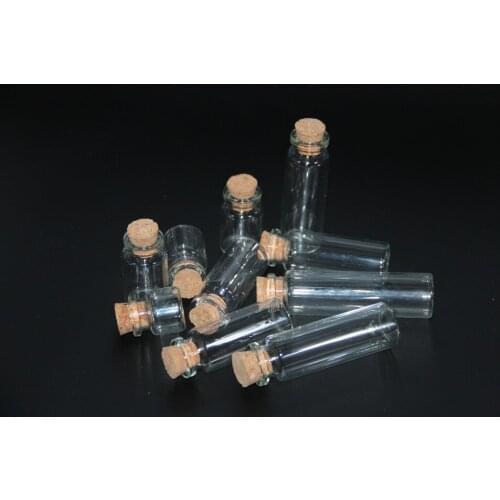 20pcs Wholesale Glass Bottles Vials Jars With Cork Stopper Decorative Corked Tiny Mini Liquid Bottle kitchen supplies Home Decor