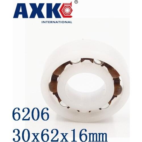 2019 Hot Sale Real Axk 6206 Pom (10pcs) Plastic Ball Bearings 30x62x16mm Glass Balls 30mm/62mm/16mm