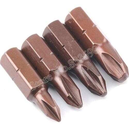 4Pcs/Set 1/4 Inch Hex Shank PH Phillips Cross Head Screwdriver Bits Tools 25MM PH0 PH1 PH2 PH3