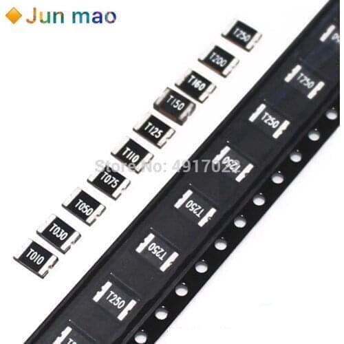 50PCS 1812 0.1A 100mA PPTC SMD 8V 16V 24V 48V 60V SMT Resettable Fuse PPTC PolySwitch Self Recovery Fuses 1812L Recoverable Fuse