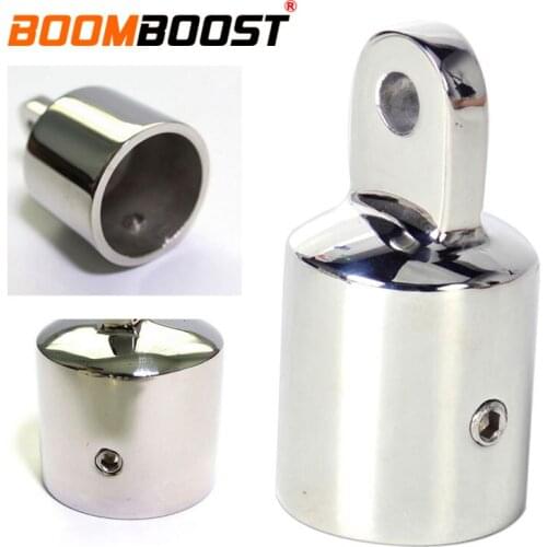7/8'' Pipe 1PCS For Marine Boat Yacht Stainless Steel Fitting Hardware Professional Bimini Top 22mm 316 Eye End Cap Silver