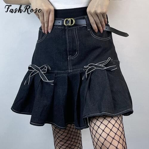 Женские юбки в складку FASHROSE China At AliExpress