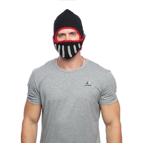 Roman Warrior Knit Cap, Gladiator Hand-Knit Cap, Mens And Womens Mask Cap