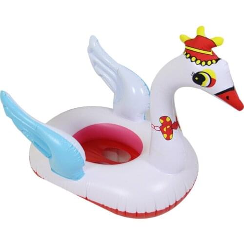 Summer Baby Kids Cartoon Swan Safety Swimming Ring Inflatable Swim Float Water Fun Pool Toys Swim Ring Seat Boat Water Sport
