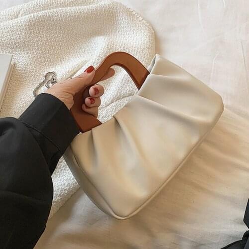 Small Soft PU Leather Crossbody Bag with Short Handle for Women 2021 Luxury Chain Top Handle Shoulder Purses and Handbags