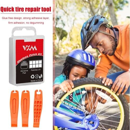Mountain Bike Tire Patch Repair Tool Kits Glue Free Design MTB Bicycle Tyre Glue Free Patches Repair Tool Bicycle Accessories
