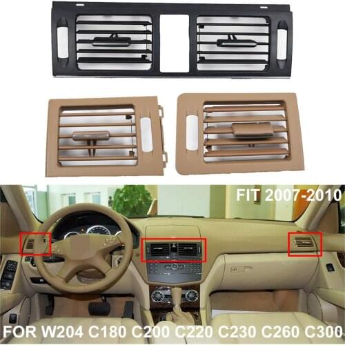 LHD RHD Car AC Front Left / Right Console Center Air Conditioner Vent Grille W204 Cover For Mercedes Benz C-Class C180 C200 C300