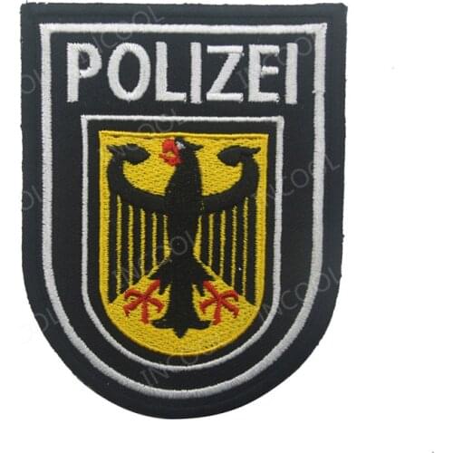 Germany Flag Embroidery Patch Germany Polizei Eagle German Military Tactical Patches Emblem Appliques Embroidered Badges
