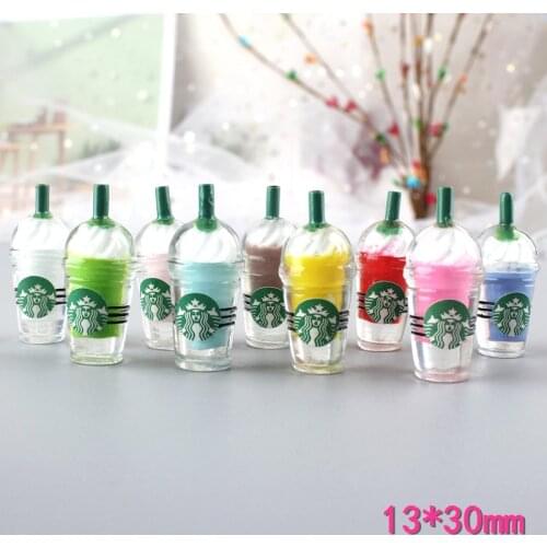 Straw Cup Coffee Cup Ice Cream Cup Cream Mobile Shell Material Coffee Cup DIY Resin Accessories Decoration Wholesale