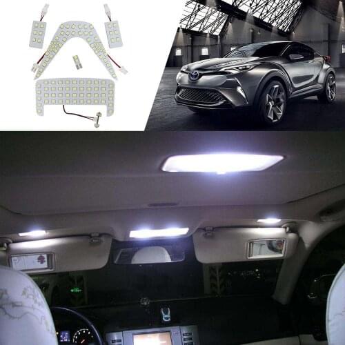 For Toyota C-HR CHR C HR AX10 2017 2018 2019 2020 Interior Lamps Room Update Roof lights LED 4x4 Trunk Reading Lamp Canbus Bulbs