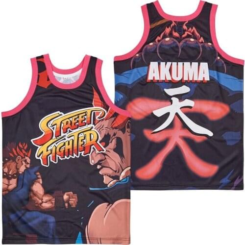 BG basketball jerseys STREET AKUMA jersey Embroidery sewing Outdoor sportswear Hip-hop culture movie black summer