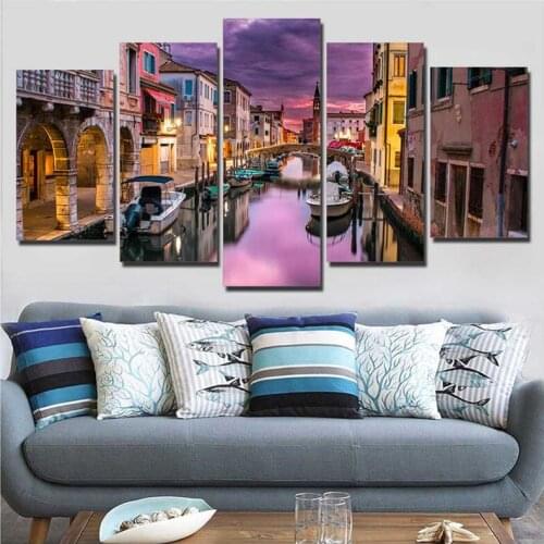 Venice At Dusk Square Round Drill Mosaic Diamond Painting Cross Stitch Kits Diy 5D Full Embroidery 5Pcs Wall StickersZP-2932