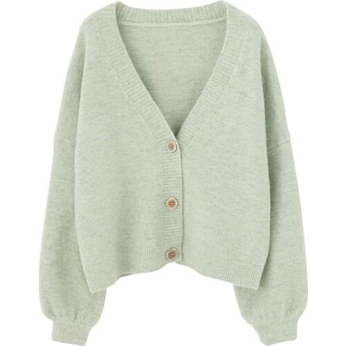 PEONFLY Cardigans Women Long Sleeve Sweaters Winter Casual Loose Cover up Tops Autumn Female Solid Wool Warm Sweaters Fashion