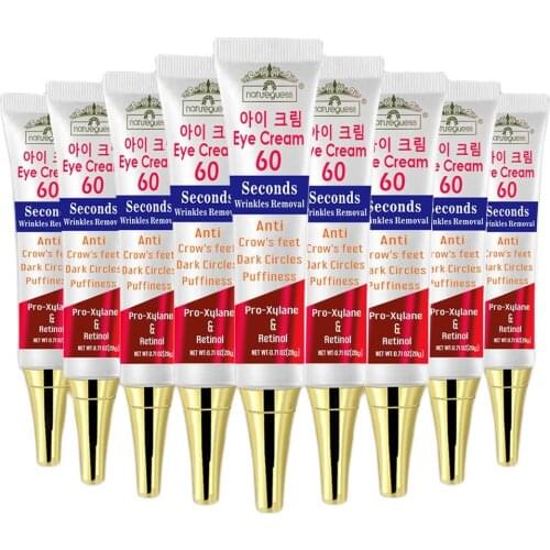 10PCS Natureguess 60 Seconds Instant Eye Cream Retinol Firming Anti Puffiness Aging Wrinkles Remove Dark Circles Skin Care