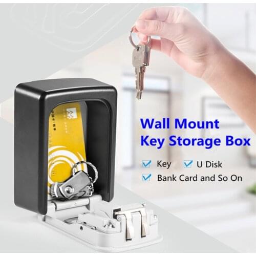 2021 Lock Box Key Wall Mount Key Storage Secret Box Password Security Code Lock No Key Home Key Safe Box Caja Fuerte Safe Box