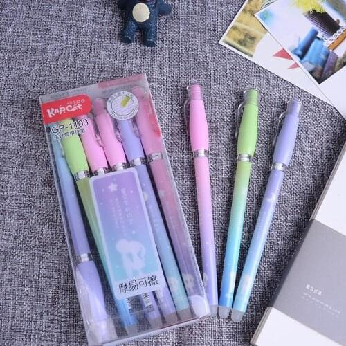 3Pcs/Set Erasable Gel Pen 0.38mm Plastic Colored Gel Pens Creative magic Pen Office School Supplies Student Stationery