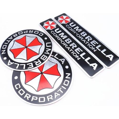 3D aluminum alloy biohazard umbrella car sticker FOR Suzuki SX4 SWIFT Alto Liane Grand Vitara Jimny S-Cross