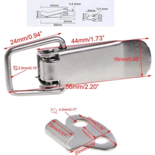 4Pcs/Set Hardware Cabinet Boxes Spring Loaded Latch Catch Toggle Hasp