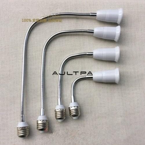 60Pcs E27 To E27 Led Bulb Light Flexible Expansion Lamp Adaptor Converter Socket Extender Base Holder