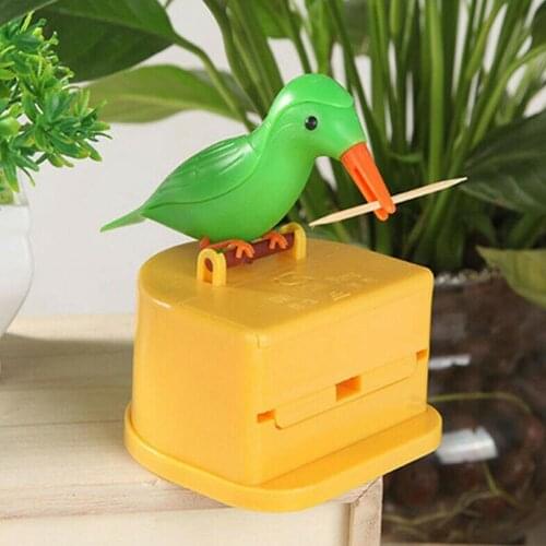 Cute Hummingbird Toothpick Dispenser Gag Gift Cleaning Teeth High Quality Material Automatic Bird Toothpick Box Hot New