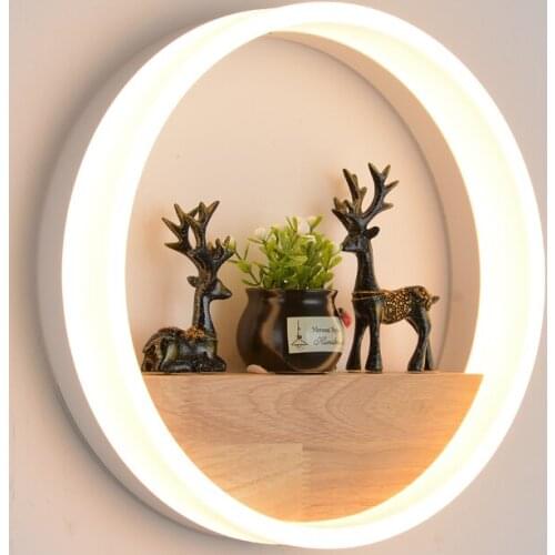 Modern deco maison arandela wood bedside corridor dining room cabecero de cama lampara pared