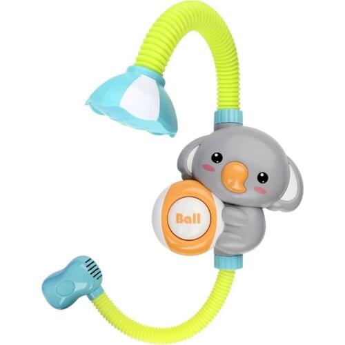 Children Electric Elephant Flower Baby Bathroom Bath Play Water Automatic Sprinkler Electric (free Of Battery)