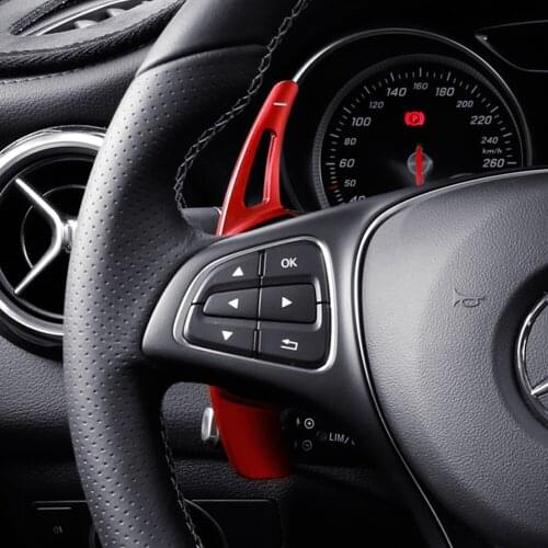 For Mercedes Benz AMG A45 C63 CLA45 GLE GLA CLS GLS W205 W213 Car Steering Wheel Paddle Shift Extension Shifters DSG Car Sticker