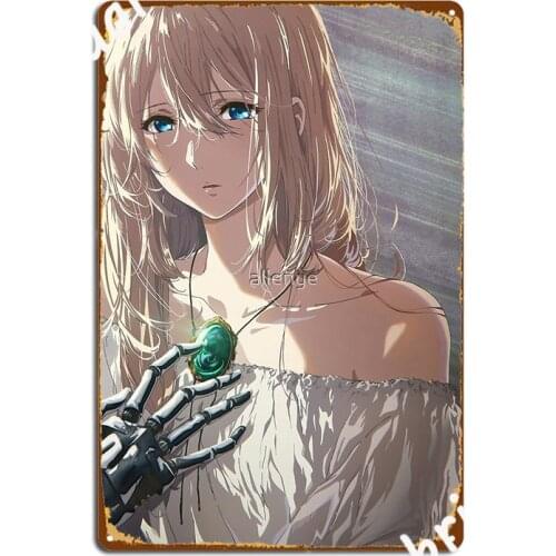Violet Evergarden Violet Evergarden Metal Plaque Poster Living Room Personalized Plaques Club Tin Sign Posters