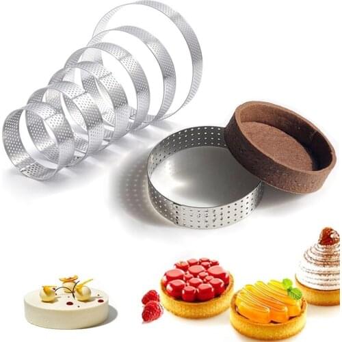 Stainless steel punch cake mold mousse cheese round cake ring baking DIY household tools