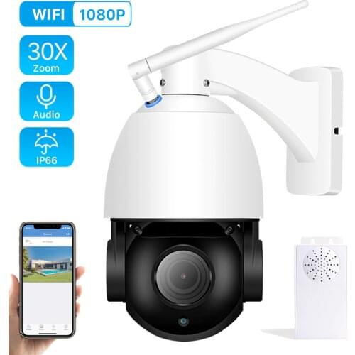 ANBIUX 1080P 30X Optical Zoom Wireless PTZ IP Camera Two Way Audio WIFI Outdoor CCTV Security Video Camera 80M Night Vision