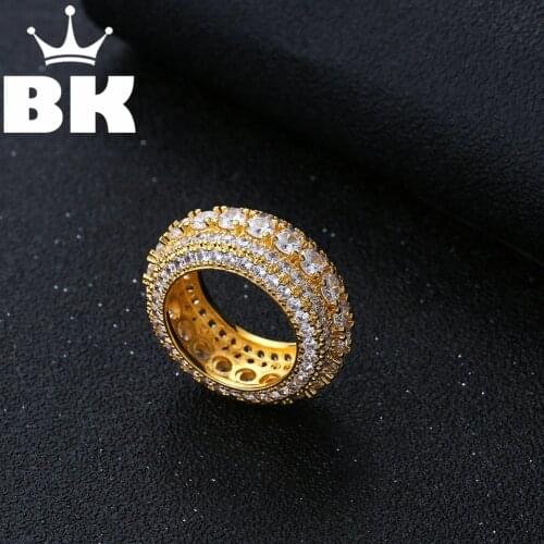 Full Eternity Wedding Band Rings 5Row Round and Square cz For Women Gold Silver Color CZ Paved Simple Jewelry Engagement Gifts