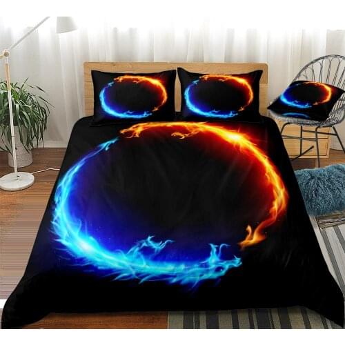 Ice and Fire Bedding Set Black Bed Linen 3 Pieces Duvet Cover Set Boys Girls Bedding Set Dragon Home Textile Microfiber Bed Set