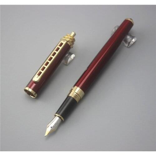 Red JINHAO free shipping fountain pen High quality man women pens business school gift send teacher student 027