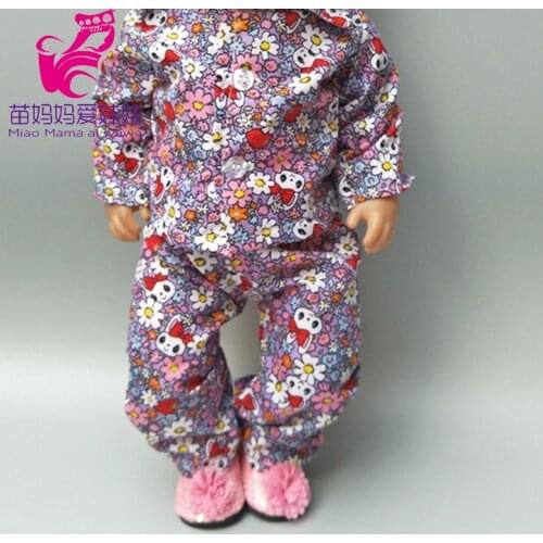 43cm Bebe born dolls dark floral clothes pants set for 18 inch girl doll outfits set baby play toys wearing