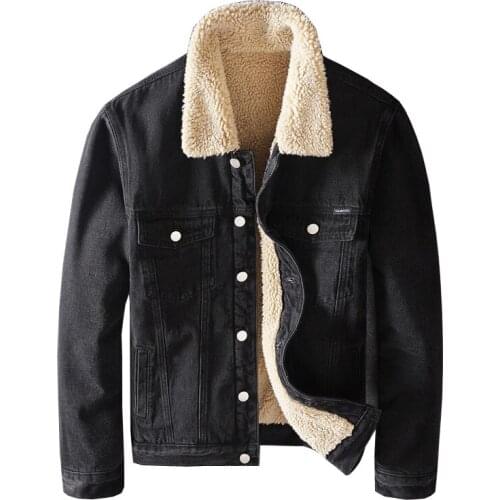 Mcikkny Mens Winter Denim Jackets And Coats Fleece Lined Warm Outwear Top Thicken Thermal Overcoat Clothing