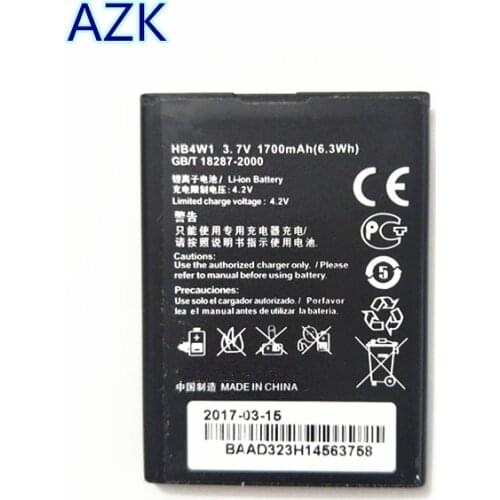 AZK New 1700mAh Huawei HB4W1 Battery for Huawei Y210 G510 G520 G525 C8813 T8951 replacement battery high quality +tracking code