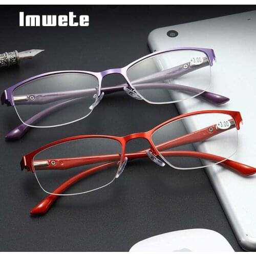 Imwete Reading Glasses Women Anti-fatigue Optical Hyperopia Glasses Men Computer Eyewear Mirror Diopter Glasses +1.0 2.0 3.0 4.0