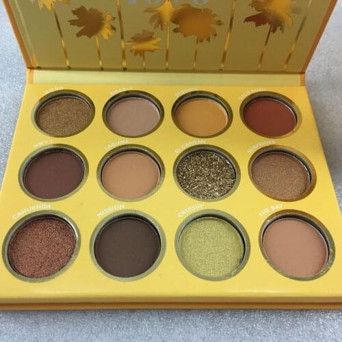 Geaimei California Love Palette 12 Colors Makeup Set Orange Pumpkin color Eyeshadow Palette Free Shipping