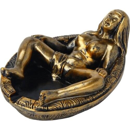 Retro Beauty Ashtray Naked Resin Womens Resin Bath Statue Ashtray Halloween Easter Bar Decor Ashtray Car Ashtray Home Decor