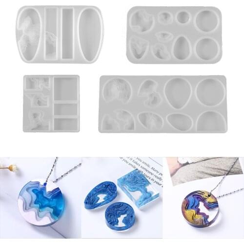 Water Drop Silicone Molds Clear Irregular Island Moutain Epoxy Resin Casting Mold For DIY Pendant Jewelry Making Accessories