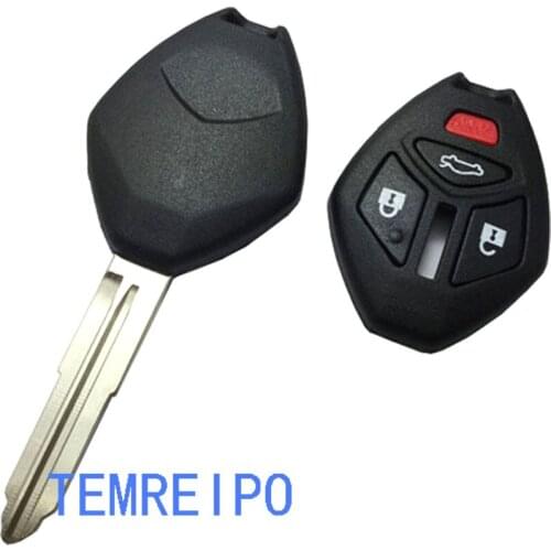3+1 buttons replacement key case fob remote key case shell with uncut blade for Mitsubishi Eclipse Galant Lancer Raider Endeavor