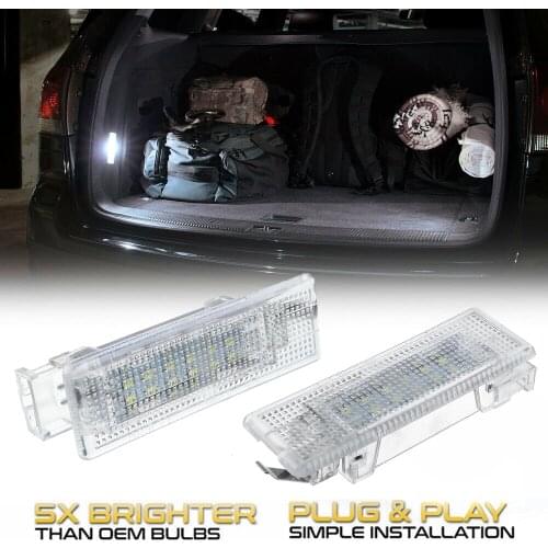 18 SMD LED Luggage Trunk Interior Light For VW GOLF Passat CC Caddy Tiguan Touran Touareg Transporter T5 6 Jetta Sharan Scirocco